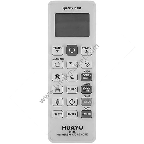 HUAYU EVSEL KLİMA KUMANDASI K-2E (5000 KODLU)