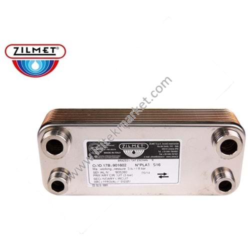 PLAKA EŞANJÖR ZİLMET 17B1901602 16 PLAKA DOMUSA TEKNİK CFOV000044