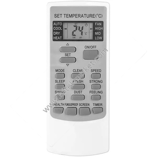 VOLTAS YK-H/006E UYUMLU KLİMA KUMANDASI