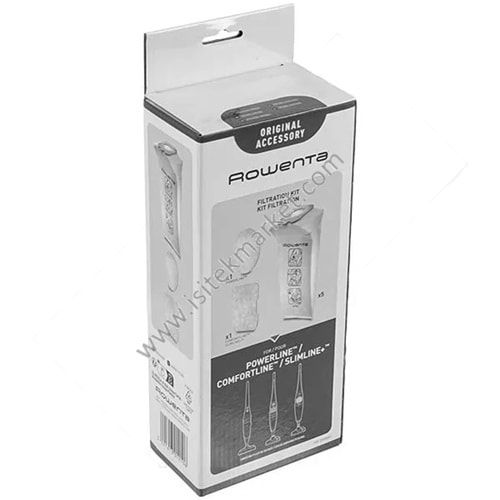 KAĞIT POŞET SETI (5 TACI) + SÜPÜRGE İÇIN 2 ADET FİLTRES (MİCRO, 2 PARÇA) ROWENTA ZR005001
