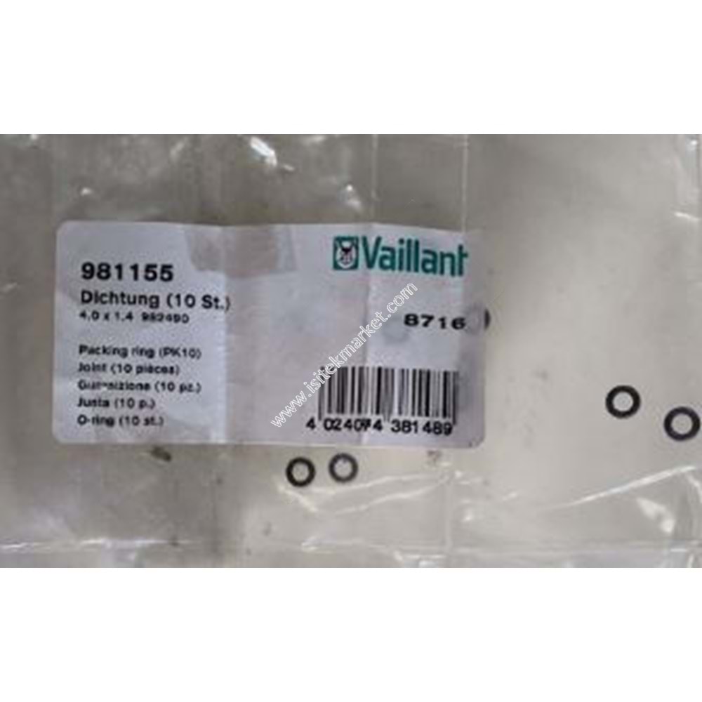 VAILLANT 981151 ORING SETİ 10 ADET 6,8x4x1,4 mm